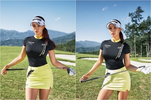 「美女ゴルファー」ユ・ヒョンジュ モデル顔負けゴルフウェア姿披露