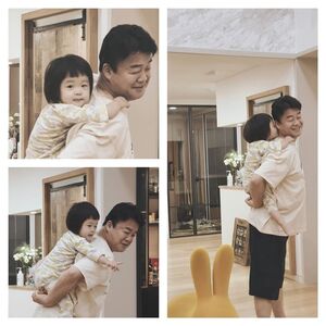 「パパそっくり」 ペク・ジョンウォン、末娘の愛嬌に満面の笑み