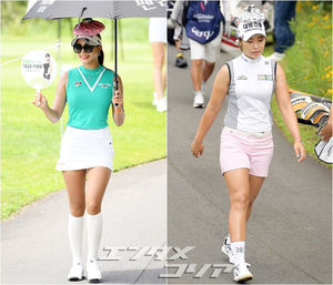 【注目フォト】ユ・ヒョンジュ、イ・ボミ…猛暑の中でアイスパックを愛するゴルファー