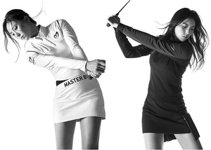 「美女ゴルファー」ユン・チェヨン、モノクロの画面を貫くカリスマビジュアル