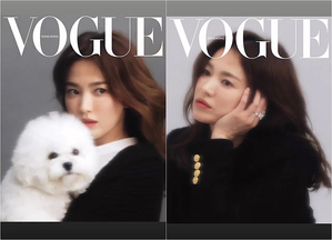 ソン・ヘギョ、愛犬と一緒に「VOGUE」香港版のカバー飾る