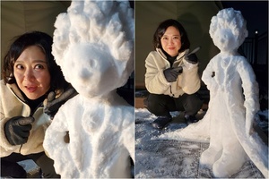 「冬のロマン」雪遊びをして小さな幸せを感じるスターたち