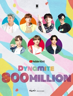 BTS「Dynamite」MVが再生8億回 公開5カ月で