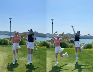 少女時代ユリ、ヒョヨンとさわやかな魅力アピール…「今はゴルフ時代」