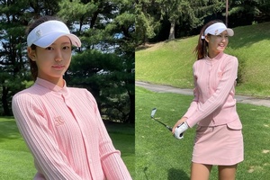 「すっかりお嬢さん」…ソン・ジアちゃん14歳、ピンクのゴルフウエア姿で成熟した魅力アピール
