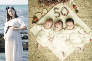 ファン・シニョン、いつの間にか大きくなった三つ子の写真公開 「生後50日おめでとう」