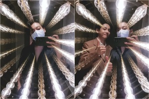 BTSのJUNG KOOK&Vの自撮り公開…ライトよりも輝いている感嘆ビジュアル