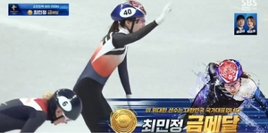 視聴率：チェ・ミンジョン金メダル、ショートトラック女子1500m決勝26.56％…SBS圧倒的