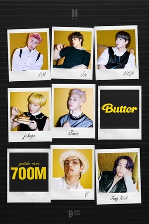 BTSの「Butter」MVが再生7億回超え 10作目