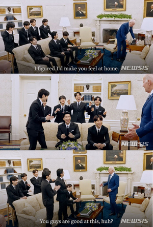 BTSの前で『Butter』かけたバイデン米大統領…ホワイトハウス会談動画公開