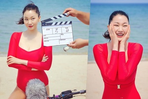 チャン・ユンジュ 真っ赤な水着も着こなす「40代のトップモデル」