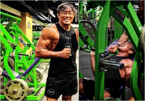 秋山選手、47歳になっても見事な筋肉をアピール…誕生日も運動