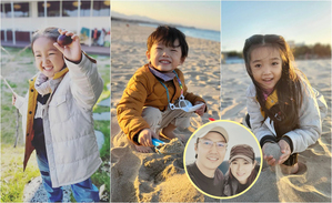 ユン・サンヒョン、子ども3人とのお出掛け写真公開…父親似のキュートなビジュアル
