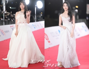 ユナ&IU、青龍映画賞を輝かせた純白ドレス