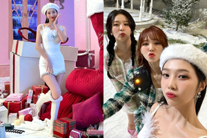 Red Velvetのジョイ、白のミニワンピ姿で冬の妖精に変身