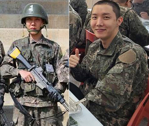 徴兵：BTSのJ-HOPE、銃を持って一段とりりしくなった軍人姿　「本物のARMY」