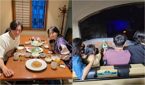 コ・ソヨン&チャン・ドンゴン結婚13周年…家族4人でテーマパーク