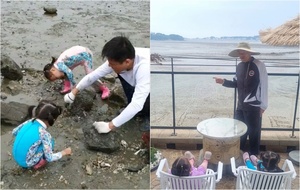JYP率いるJ.Y. Park、娘二人と干潟体験…ワタリガニにかまれても幸せな父