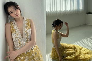 IU ゴールドのドレスで清純ビジュアル「15年のすべての瞬間」