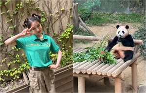 BoA、パンダの一日飼育員に 「願いがかなった」