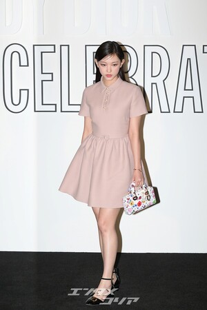 【フォト】NewJeansヘリン、ピンクのワンピを着て人形のよう＝「Lady Dior Celebration」展示会