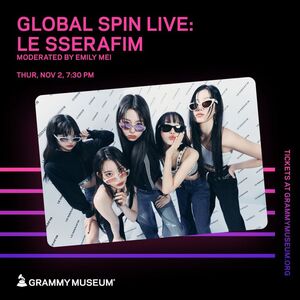 LE SSERAFIM、米グラミー・ミュージアムの「グローバル・スピン・ライブ」に出演