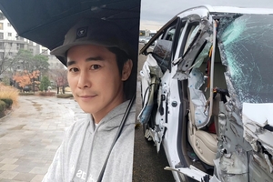 チョン・テウ、大破した車の写真公開 「数日前に交通事故…僕は本当に大丈夫」