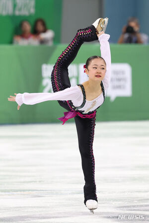 【フォト】フィギュア：演技披露する日本代表の島田麻央＝冬季ユース五輪女子シングルSP