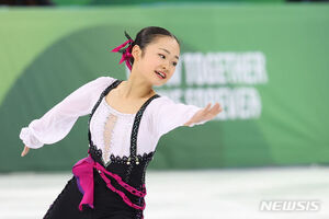 【フォト】フィギュア：演技披露する日本代表の島田麻央＝冬季ユース五輪女子シングルSP