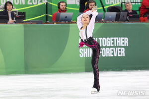 【フォト】フィギュア：演技披露する日本代表の島田麻央＝冬季ユース五輪女子シングルSP