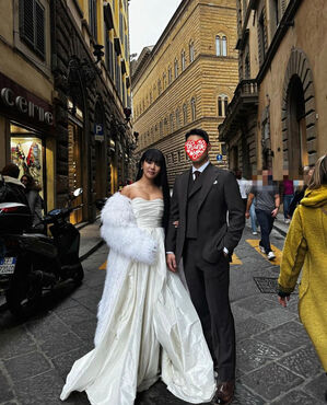 「授かり婚」ralral　伊フィレンツェのウエディング写真公開「人妻になりました」