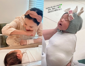 今月10日出産のアユミ 長女の顔をサプライズ公開「一番いとおしい」