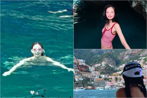 BLACKPINKジェニー、ラブリーな水着姿で海を満喫…カプリ島で輝く美しさ