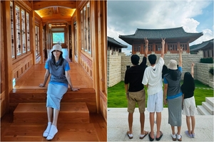 背の順に並んだチャン・ドンゴン&コ・ソヨン一家、キュートなポーズ 「美しい韓屋で」