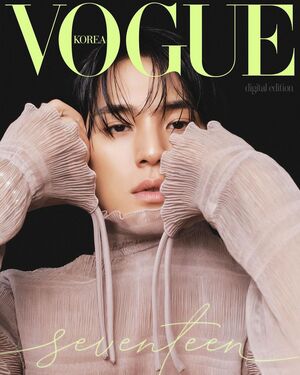 【フォト】SEVENTEENミンギュ　「旬」のビジュアル…VOGUE KOREA表紙飾る