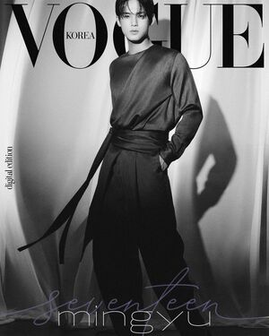 【フォト】SEVENTEENミンギュ　「旬」のビジュアル…VOGUE KOREA表紙飾る