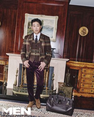 【フォト】ハ・ジョンウ、「RALPH LAUREN PURPLE LABEL」のスーツで品のある秋の装い