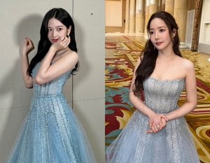 IVEユジンVSパク・ミニョン、ディズニープリンセスを思わせる青いドレス姿