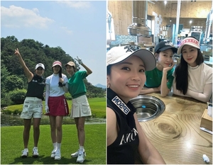 キム・テヒ&イ・ボミ&ハ・シウン、暑い中ゴルフ…焼き肉店で自撮りも