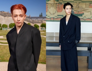 ATEEZホンジュン&ソンファ、パリ・ファッションウィークで強烈なオーラ放つ
