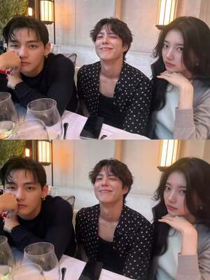 BTS のV×スジ×パク・ボゴム「眼福ビジュアル」ショット…「セリーヌ」コレクション出席