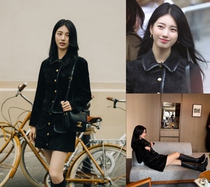 【フォト】スジ、「CELINE」のスエードのセットアップ姿がクラシカル＆ゴージャス