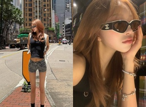 「故チェ・ジンシルさんの娘」チェ・ジュニ、ホットパンツ姿でシックな夏コーデ 「香港は暑いしじめじめする」