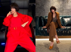 オールレッド・コーデも着こなすナナ、どんな服を着ても似合う抜群のビジュアル