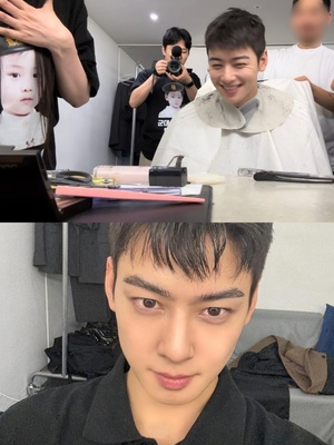 ASTROチャウヌ 入隊前の近影公開…短髪でも変わらぬ「顔の天才」