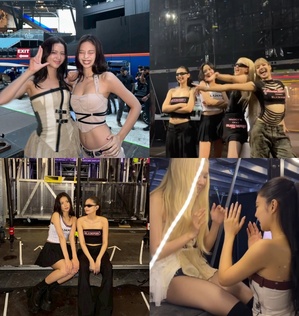 BLACKPINKジェニー、NY公演のオフショット公開…ステージ裏でメンバーとクール&ラブリーな姿