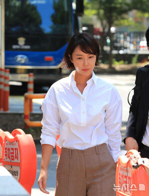 【フォト】ファン・ジョンウム、会社資金の横領めぐる裁判の結審公判に出廷