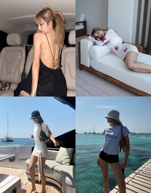 BLACKPINKリサ 大胆&ラブリーなバカンス・ファッションで光るオーラ…ラグジュアリーな日常生活