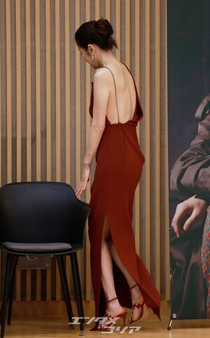 【フォト】54歳コ・ヒョンジョン、鮮やかな赤ドレスが魅惑的…ギャップある破格の後ろ姿