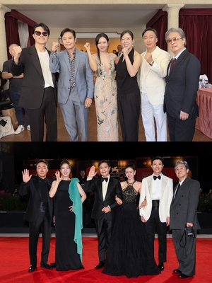 パク・チャヌク監督&イ・ビョンホン&ソン・イェジンら、『仕方ない』チームのオフショット大放出=ヴェネツィア映画祭